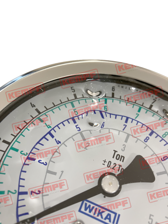 144754 Kempf Manometer (360)  Beladem. m. Tonneneint.